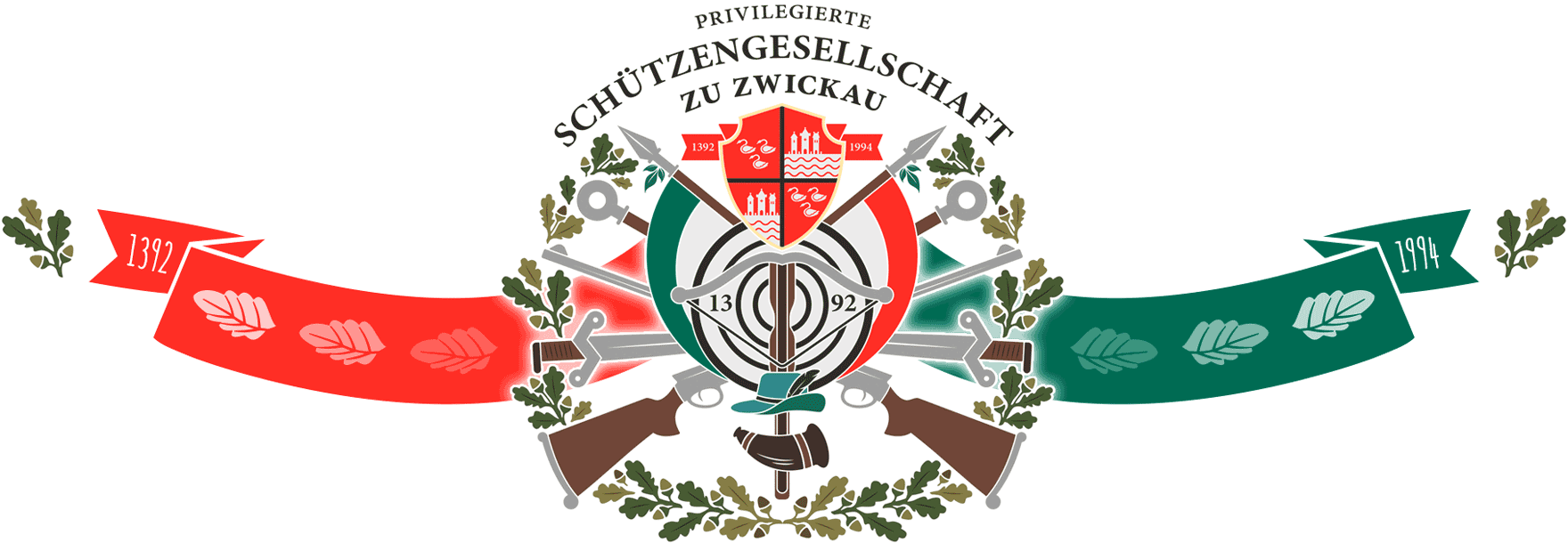 Banner mit historischem Logo der Schützengesellschaft